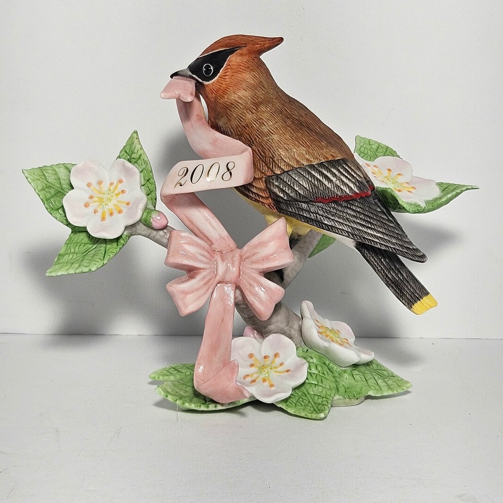 Lenox 2008 Cedar Waxwing Fine Porcelain Figurine Limited Edition Bird Ornament